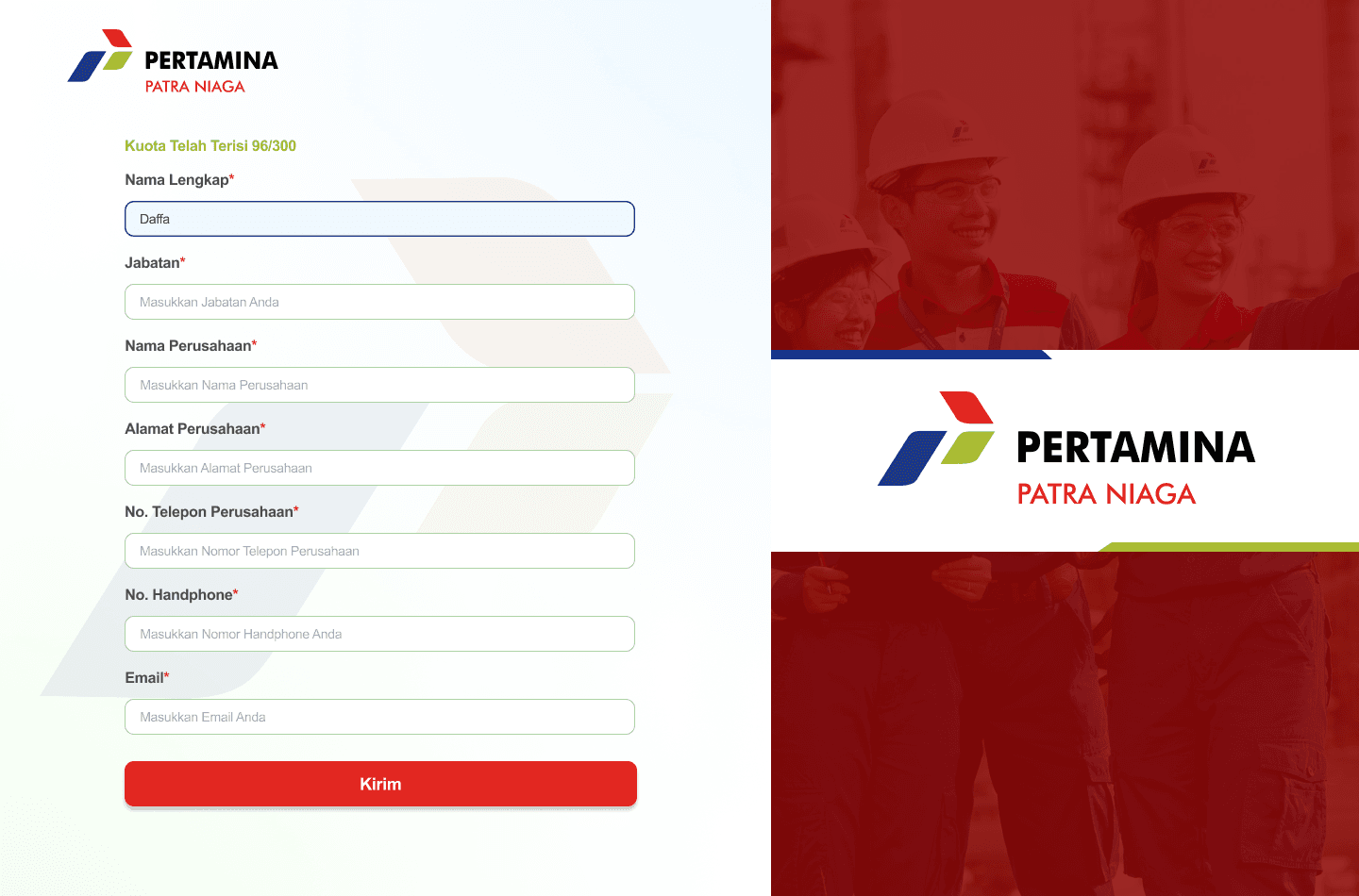 Registrasi Pertamina